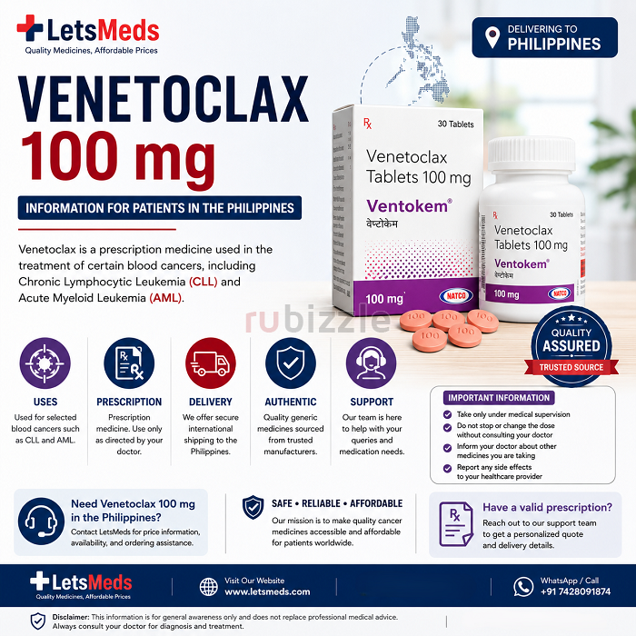 Generic Venetoclax 100 mg Tablets Available for the Philippines