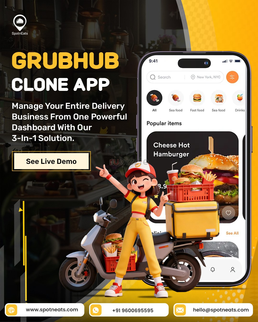 Ready-to-Launch Grubhub Clone App Script
