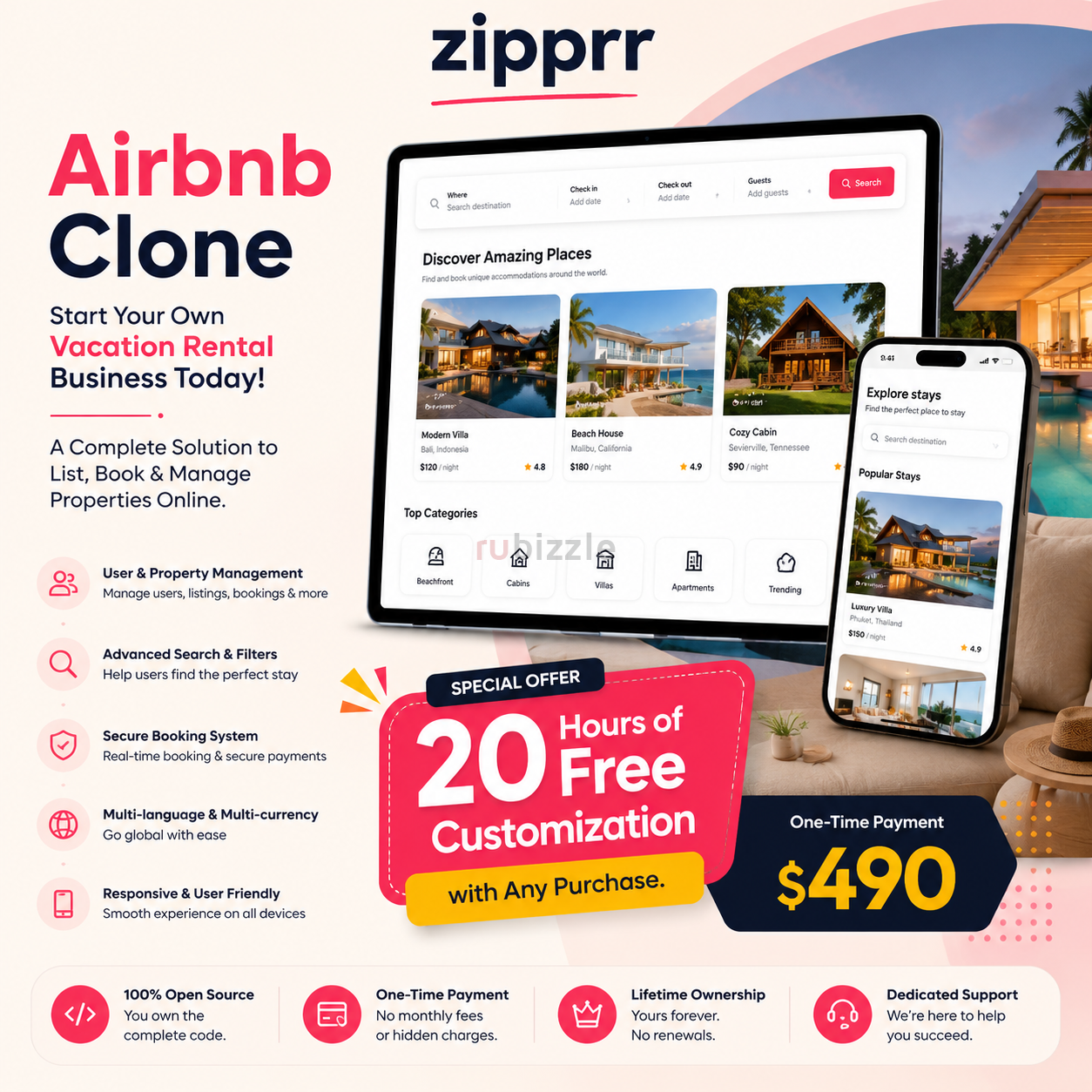 Ready to Own a Airbnb Clone? Zipprr Makes It Simple