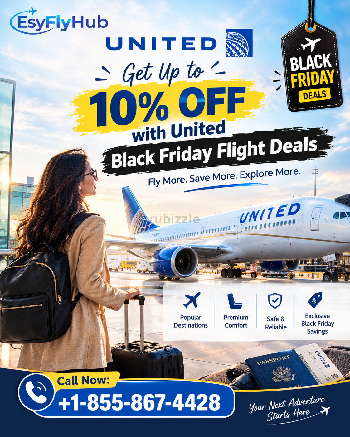 Get Up to 10% Off with United Black Friday Flight Deals