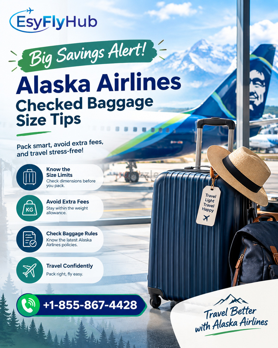 Big Savings Alert! Alaska Airlines Checked Baggage size Tips