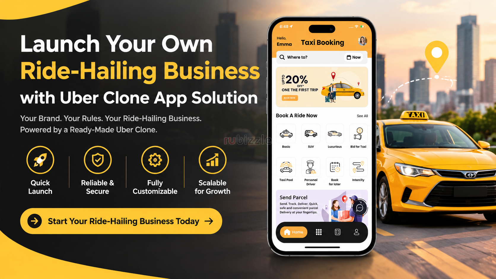Launch Your Own Ride-Hailing Business with Uber Clone App Solution